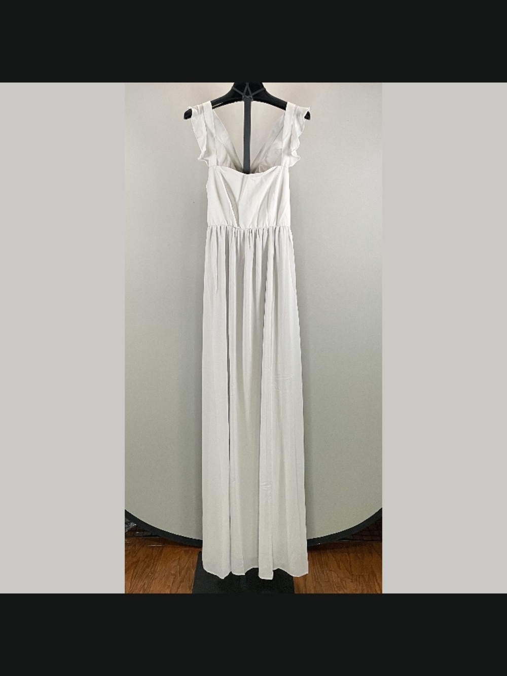 NEW Show Me Your Mumu Dress Womens Large gray chiffon maxi cocktail wedding